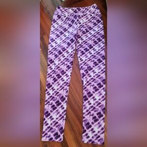 LuLaRoe Purple Tie Dye Leggings One Size
